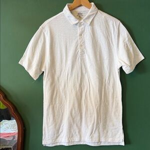 J. Crew Garment-dyed Slub Cotton Yarns Crisp White Polo Mens LT Summer Essential